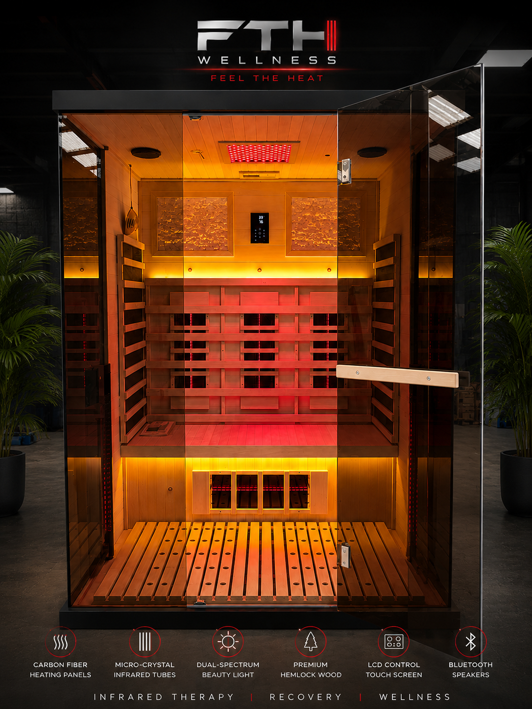 FTH Ember™ 2-Person Full Spectrum Infrared Sauna
