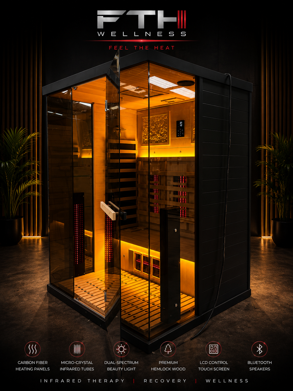 FTH Ember™ 2-Person Full Spectrum Infrared Sauna