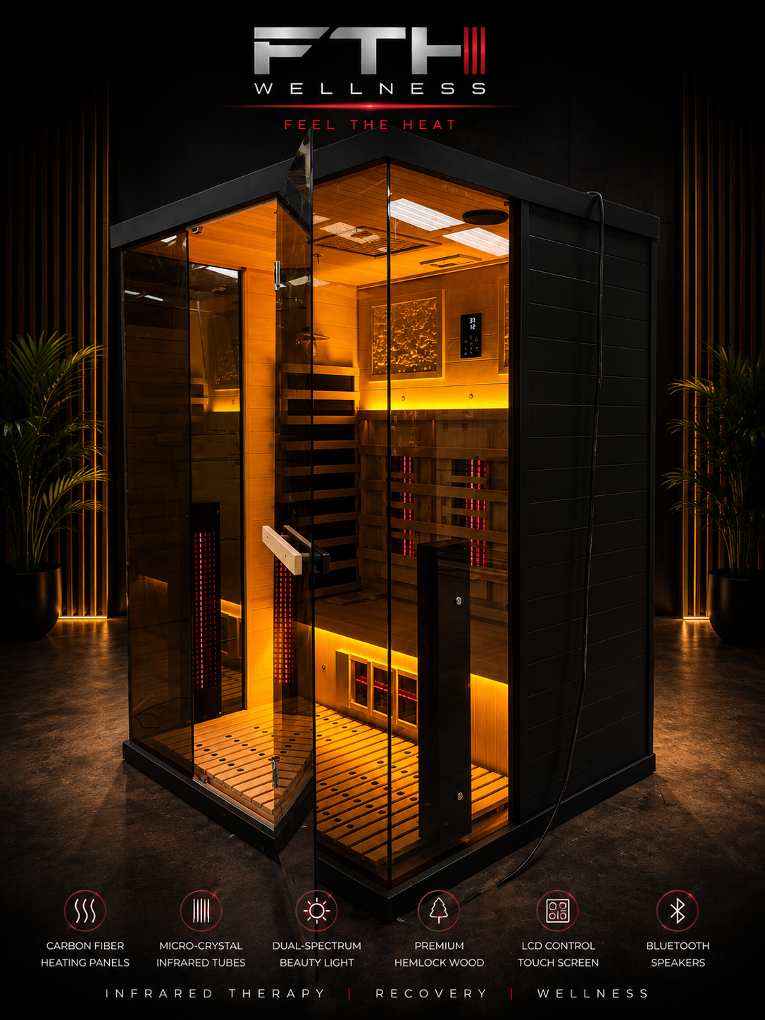 FTH Ember™ 2-Person Full Spectrum Infrared Sauna